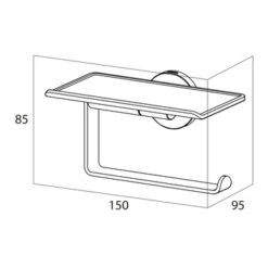 Tiger Toiletrolhouder Noon Met Planchet Zwart -badkamer 123 2566