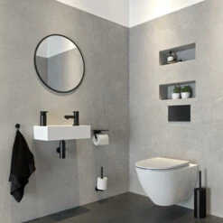 Tiger Toiletrolhouder Noon Met Planchet Zwart -badkamer 123 2567