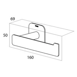 Tiger Colar Toiletrolhouder Zonder Klep Zwart -badkamer 123 2576
