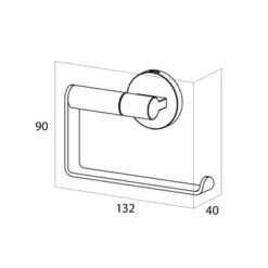 Toiletrolhouder Tiger Noon RVS -badkamer 123 2606