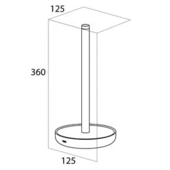 Tiger Reserverolhouder Urban Zwart Staand -badkamer 123 2621