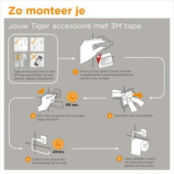 Tiger Tune Wc-borstelhouder Hangend Zwart -badkamer 123 2680