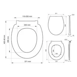 Tiger WC Bril Pasadena Wit Kunststof Met Softclose -badkamer 123 2744