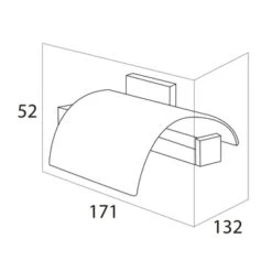 Tiger Toiletrolhouder Items Met Klep Chroom -badkamer 123 2784