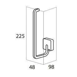 Tiger Reserverolhouder Impuls Hangend RVS -badkamer 123 2788