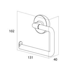 Tiger Toiletrolhouder Cooper Zonder Klep -badkamer 123 2824
