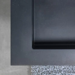 Tiger Badkamermeubelset Karlo 80cm Matzwart Met Zwarte Wastafel -badkamer 123 284