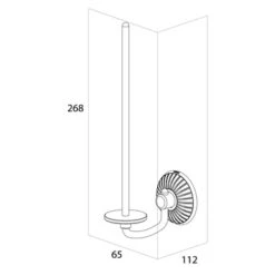 Tiger Reserverolhouder Ivy Chroom/wit Hangend -badkamer 123 2840
