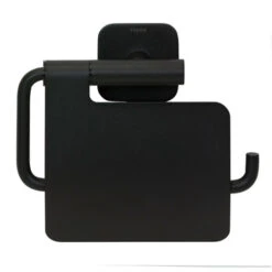 Tiger Toiletrolhouder Colar Met Klep Zwart -badkamer 123 2854