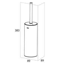 Tiger Toiletborstelhouder Noon Vrijstaand Zwart -badkamer 123 2865