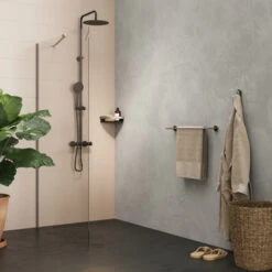 Tiger Cooper Handdoekhaak Groot RVS Geborsteld / Zwart -badkamer 123 2869