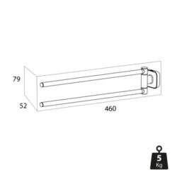 Tiger Cooper Handdoekhaak Groot RVS Geborsteld / Zwart -badkamer 123 2870