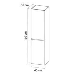 Tiger Karlo Kolomkast Chalet Eiken 160 Cm -badkamer 123 292