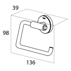 Tiger Toiletrolhouder Urban Zwart -badkamer 123 2924