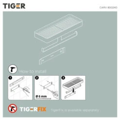 Tiger Toiletrolhouder Carv Met Planchet -badkamer 123 2970