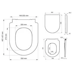 Tiger WC Bril Memphis Wit Kunststof Met Softclose -badkamer 123 3026
