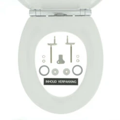 Tiger WC Bril Boston Wit/Chroom Kunststof Met Softclose -badkamer 123 3032