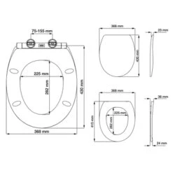 Tiger WC Bril Boston Wit/Chroom Kunststof Met Softclose -badkamer 123 3037