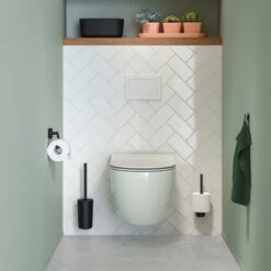 Tiger Carv Toiletrolhouder Zonder Klep Zwart -badkamer 123 3053