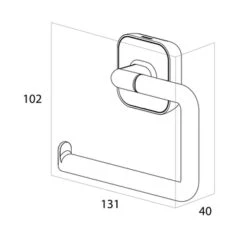 Tiger Carv Toiletrolhouder Zonder Klep Zwart -badkamer 123 3054