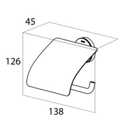 Tiger Toiletrolhouder Urban Wit Met Klep -badkamer 123 3089