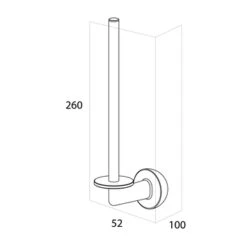Tiger Reserverolhouder Cooper RVS/zwart -badkamer 123 3182