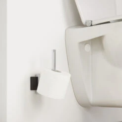 Tiger Reserverolhouder Zenna Hangend Chroom/Wengé -badkamer 123 3216