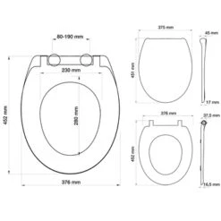 Tiger WC Bril Ventura Zwart Kunststof Met Softclose -badkamer 123 3228