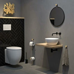 Tiger Toiletborstelhouder Sem Zwart -badkamer 123 3240