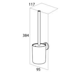 Tiger Toiletborstelhouder Urban Hangend Zwart -badkamer 123 3257