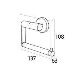 Tiger Toiletrolhouder Boston Hangend Chroom -badkamer 123 3284