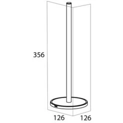 TIGER RESERVEROLHOUDER TUNE VRIJSTAAND MESSING ZWART -badkamer 123 3330
