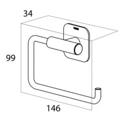 Tiger Toiletrolhouder Colar Chroom -badkamer 123 3388