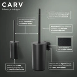 Tiger Carv Toiletborstel Met Houder Zwart -badkamer 123 3395