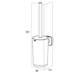 Tiger Carv Toiletborstel Met Houder Zwart -badkamer 123 3397