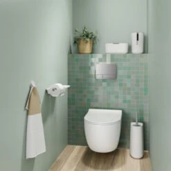 Tiger Toiletborstelhouder TESS Met Opbergfunctie Vrijstaand En Swoop Borstel Flexibel Wit/lichtgrijs -badkamer 123 3406