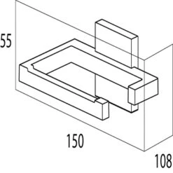 Tiger Toilethouder Zenna Chroom/Wengé -badkamer 123 3466
