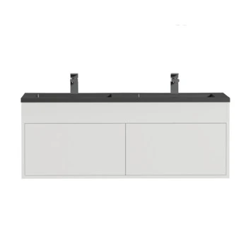 Tiger Helsinki Badkamermeubel 120 Cm Hoogglans Wit Met Wastafel Polybeton Zwart 4 Tiger Helsinki Badkamermeubel 120 Cm Hoogglans Wit Met Wastafel Polybeton Zwart - Afbeelding 2