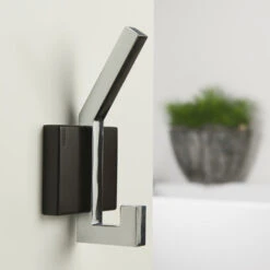 Tiger Haak Zenna Groot Chroom/Wengé -badkamer 123 3506