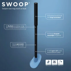 Tiger Toiletborstelhouder TESS Vrijstaand Met Swoop Borstel Blauw/zwart -badkamer 123 3526