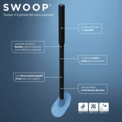 Tiger Toiletborstelhouder TESS Vrijstaand Met Swoop Borstel Blauw/zwart -badkamer 123 3528