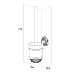 Tiger Wc-borstelset Ivy Chroom/wit -badkamer 123 3546