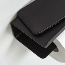 Tiger Colar Toiletrolhouder Met Planchet Zwart -badkamer 123 3552