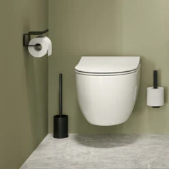Tiger Colar Toiletrolhouder Met Planchet Zwart -badkamer 123 3554