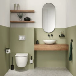 Tiger Colar Toiletrolhouder Met Planchet Zwart -badkamer 123 3555