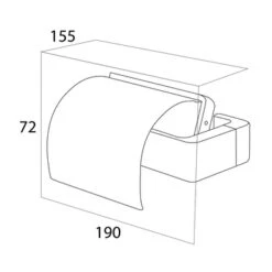 Tiger Toiletrolhouder Ontario Met Klep Chroom -badkamer 123 3559