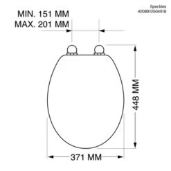 Tiger WC Bril Speckels Duroplast Zwart-wit -badkamer 123 3565