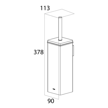 Tiger Toiletborstelhouder Items Hangend Vierkant RVS 8 Tiger Toiletborstelhouder Items Hangend Vierkant RVS - Afbeelding 6