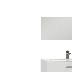 Tiger Badkamermeubel Studio 80cm Hoogglans Wit Met Ronde RVS Greep -badkamer 123 360