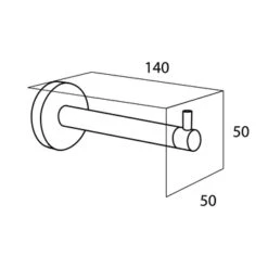 Tiger Reserverolhouder Boston Hangend RVS -badkamer 123 3643